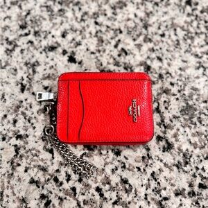 Coach zip card case wallet